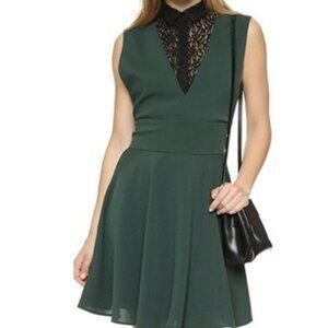 Academia Cottagecore The Kooples Lace Green Dress M